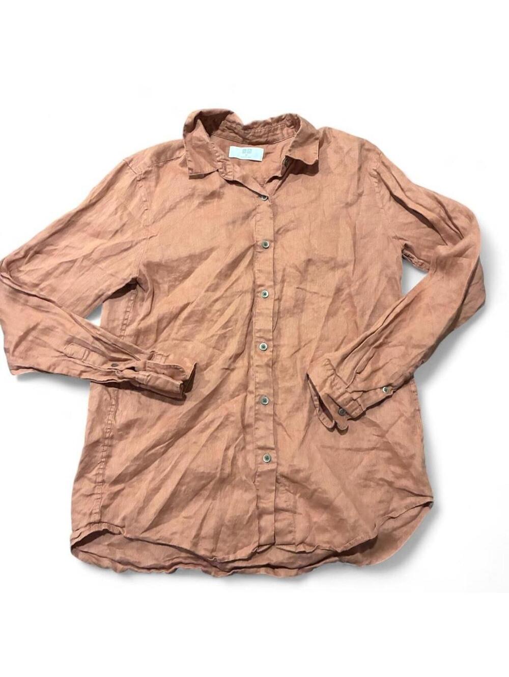 UNIQLO Women's Orange and Pink Shirt